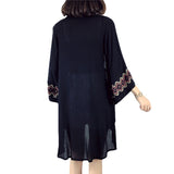 2025 Summer Dress New Women's Uniforms Embroidered Flowering Jackets In Long-Thing Coat Beach Sunscreen