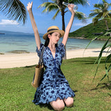 2025 French Niche Design Sense Small Zou Daisiness Flower Hollow Waist Thin Dress Woman