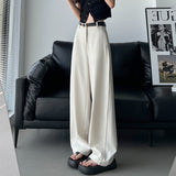 Real Shooting! 2025 New Good Wear Lulu Simple High-End Vertical Barrel Thin Scissors Trousers Slacks Gray