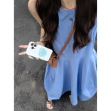 Blue Dress Women 2026 Summer New French Temperament Vest Holiday Style Waist Thin A Word Elegant Dress