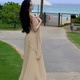 2025 Seaside Holiday Dress High Atmosphere To Take Pictures Goddess Wearing A Big Swing Flowing Fairy Suit Dress