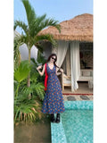 Sweet Babes Crushed V-Neck Sleeveless Dress Woman 2025 New Summer Waist Thin Chic Vest Skirt Dress