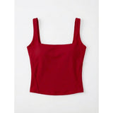 Summer Hottie Wind Sexy Shading Lactose Pure Color Sling Vest Female Slim Beauty Back Brat Bottom Top