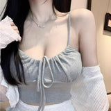 Small Strapping Thighs With Tying Hairs Sling Women's Summer Wear Design High-Waist Short Ins Super Fire Coat