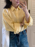 Yellow 100 Linen Shirt Women 2025 Spring And Summer Korean Version Of The Thin Sunscreen Shirt Chic Top