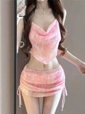 Yan 2026 New Swimsuit Lotus Bikini Three-Piece Holiday Beach Bubble Hot Spring Split Split Swimsuit Woman