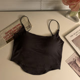 935 # Spice Girls With Chest Pads Small Vest Sling Women's Summer Tight Short Inside The Bottom Shirt Sleeveless Wear