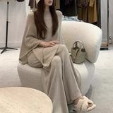 Slow Tone Paris Quiet Luxury Old Money High Sense Of Wool Irregular Cloak Shawl Coat Women's Pants