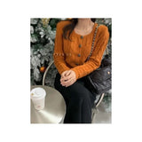 Small Fragrant Temperament Square Knitted Shirt Women Autumn And Winter Single Buckle Sweater Thin Coat Women's Short Coat