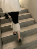 Short Skirt Women Autumn And Winter Wool Knitted Skirt Bottom Hair Line Ponum 100 Fold High Waist A Word Umbrella Small Skirt Spring Skirt