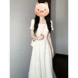 2026 Summer New French Collar Dress Female Beautiful Temperament Slim Slim Beautiful Waist