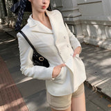 Classic Reproduction] Lady Eight Outline Black Waist Suit Women's Double Buckle Wind Coat Short Autumn