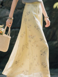 Light Yellow Broken Flower Dress Women 2026 Summer New High-Rise Lanky A-Word Early Spring Beautiful Dress