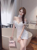French Hottie Pure Lust Windy Sexy Collared Slings Design Kitted Trinkles Summer Women's Clothing