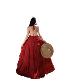 2026 Two Wearing Pure Lust Wind Hanging Back Linen Fairy Dress Seaside Lotus Leaf Side Hanging Dress