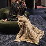 [Wang Dye] National Wind Snow Neal 100 Folded Skirt Female A-Word Half-Dress Winter Long New Model