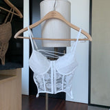 163# Hollow Design Sling Vest 2025 Spring New Pure Hot Girl Inside And Outside Wearing Beautiful Back Repair Body