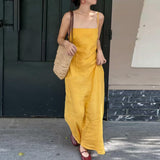 French Retro Elegant Temperament Breathable Sleeveless Sleeveless Dress Women's New Lazy Wind Holiday Dress