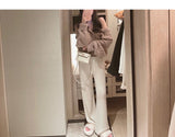 Resurrection Line ~ 48 Double-Sided Weaving Method Beloved Knitted Trousers Straight-Tight Hanging Casual Pants Woman