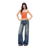26 Years Of Spring And Summer New Retro Washing Process Low-Rise Thin Micro-Skinny Jeans Jeans Woman