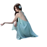2026 Day Silk Collar Hanging Neck Sling Dress Women's New Summer Dress French Long Skirt
