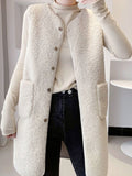 Long-Term Vest Women In Autumn And Winter Long Imitation Lamb Wool Horse Clip Fashion New Gas Lady Coat Woman