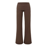 Spice Girls Jersey Knitted Loose-Fitting Trousers Autumn New Casual Straight Trousers Wide-Legged Trousers Women