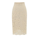 French Retro Lace Skirt Women's Summer New High-Rise Slimming Temperament Half-Dressed Skirt