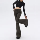 YC& Vintage Trumpet Trousers Slack Sleeves And Sweatpants Casual Winter & Regular