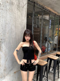 10152# Summer New Pure Sexual And Sexy Strap Clean Word Around Thin Woman Fixed With Chest Mat On Top