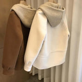 Licable Fake Two Korean French Small Fragrant Coat Loose Hair Coat Women Autumn Winter Short Coat