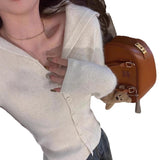 Red V-Neck Long Sleeves Knitted Women 2026 New Autumn And Winter Design Feel On The Bottom Of The Dress