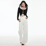 White Loose Broad Leg Pants In The Spring Of 2026 New Straight Pantyhose And Trousers & Longer Yichun