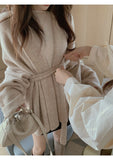 Full Of Early Autumn Lazy Sweater Knitted With Open Shirt Women's Autumn New