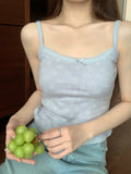 1049# People Cotton T-Flower Short-Term Age Reduction Wearing Sling Vest 2025 Summer Hottie Outside To Repair The Beauty Of The Back Woman