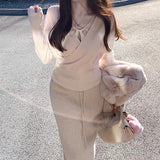 Strictly Selected Vivi Japanese Knitted Pure-Wand-Style Knitted Jersey Lace Lace Sling Vest Woman