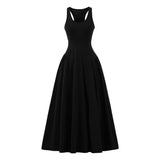 Kendou White Sexy Spring And Summer New Temperament To Accept The Waist Of The Vest Bare Back Long Dress Woman