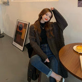 Autumn And Winter Coat Women's Long Sweater Loose Outside Wearing Autumn And Winter New Korean Version Of Lazy Coat Blouse