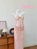 Thailand's New 2026 Island Holiday Photo Sexy Lace Breast Thoracic Skirt Three-Piece Swimsuit