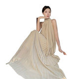 Seaside Holiday Dress 100 Folded Dress Dress High Atmosphere To Take Pictures Goddess Wearing Sexy Fairy Suit Dress