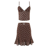 Vintage Babes Holiday Lace Lace Lace Sling Vest + Lotus Side Half-Dress Suit