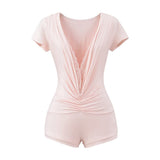 White V-Neck Shoulder Lace Spliced Short-Sleeved T-Shirt Girl Summer Sexy Slimming Hottie Shirt Top