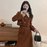 2025 Spring And Autumn New Fat MM Small Wicked Fashion Jacket Small Fragrant Style Skirt Trend Two Sets Of Women