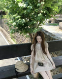 Summer Sweet Sister Artifact Cute Doll Dress Female Sweet Lace Design Super Good-Looking Short Dress