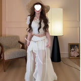 Love The Island Xia Seaside Bohemian Half-Dress Slings Irregular Dress Three-Piece Suit Woman
