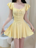 Wow New Edicula Body Thin Belly Conservative Student Dress Fresh Pure Swimsuit Female Bolisi 2546
