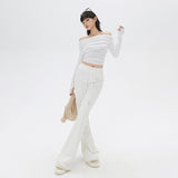 YC& Vintage Trumpet Trousers Slack Sleeves And Sweatpants Casual Winter & Regular