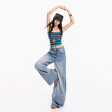 2026 Summer Thin Vintage Straight Jeans Loose-Render Silk Lesel