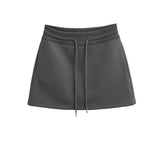 Vintage Casual Sports Gray Skirt Women Black A-Character Skirt Skirt Skirt With Hip Skirt