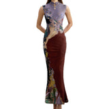 New Chinese Fainting Retro Chic Design Unique Exquisite And Beautiful Print Dress Women's New Summer Dress